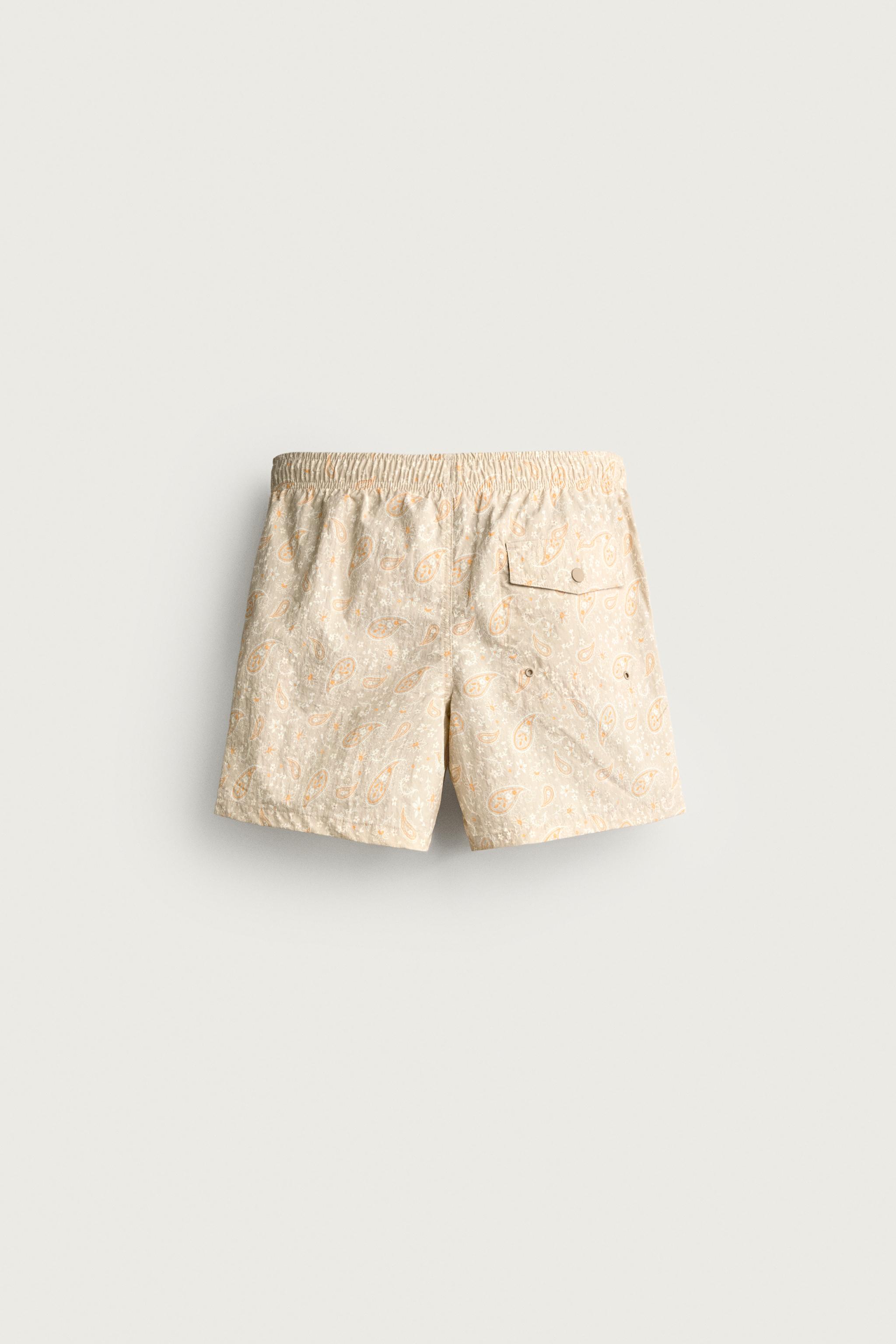 PAISLEY MID-LENGTH SWIM TRUNKS